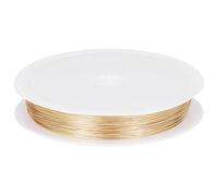 Beebeecraft 26 Gauge 0.4mm 50 Meters Jewelry Beading Wire 18K Gold Plated 164 Feet Round Polished Copper Craft Wire Tarnish Resistant Bendable Metal Wire with A Spool for Jewellery Making DIY Findings