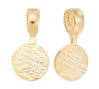 Beebeecraft 2Pcs 925 Sterling Silver Glue on Bails Pendants 16x8mm 18K Gold Plated Flat Pad Pendant Bails for Necklaces with Silver Polishing Cloth for Diy Glass Tile Jewellery Making Accessories