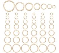 Beebeecraft 300Pcs 3/4/5/6/7/8/10mm Gold Open Jump Rings 24K Gold Plated Brass Open Single Loop Jump Ring Assorted Size Round O Split Rings Connectors for Keychains Jewellery Making Repair