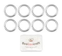Beebeecraft 300Pcs/Box 5mm Jump Rings 925 Sterling Silver Plated Open Jump Rings for Jewellery Making Necklace Keychains Connector