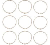 Beebeecraft 30Pcs Binder Rings Stainless Steel Plated 2 Inch Book Loose Leaf Binder Rings Metal Clips for Index Flash Open Cards Home School Office