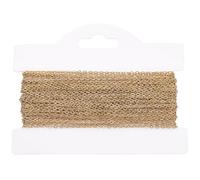 Beebeecraft 32.8 Feet 18K Gold Plated Stainless Steel Cable Chain 2mm Soldered Flat Cable Link Chain for Jewelry Making DIY Crafts Necklace Bracelet Pendant