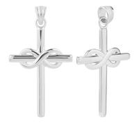 Beebeecraft 3Pcs Infinity Cross Charms 304 Stainless Steel Crucifix Holy Cross Charm Easter for Jewelry Making DIY Crafts Necklace Pendant Keychain