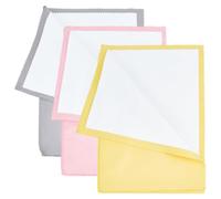 Beebeecraft 3PcsSilver Polishing Cloth Multi-Layer 35.5/28cm Pro Size Rectangle Jewelry Cleaning Cloth for Copper Anti-Tarnish Cleaner Jewellery Polishing (Yellow, Pink, Grey,14x11.02in)