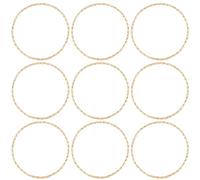 Beebeecraft 40Pcs Linking Rings Closed Jump Rings 30mm 18K Gold Plated Textured Circle Round Bezel Frame Charms for Earring Findings Resin Crafts Jewellery Making Supplies