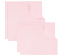 Beebeecraft 4Pcs Silver Polishing Cloth 35.5/28cm Pro Size Rectangle Square Jewelry Cleaning Cloth for Sterling Silver Gold Brass and Copper Jewellery Polishing Cloth (Pink, 14x11.02in)