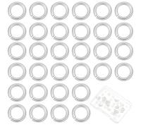 Beebeecraft 50Pcs 925 Sterling Silver Open Jump Rings 4mm 21 Gauge Split Open Rings Round Jewelry O Rings Connectors for Jewellery Making Necklaces Bracelet Pendant Keychains DIY Craft