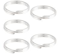 Beebeecraft 5Pcs 925 Sterling Silver Split Jump Rings 8x1.5mm Tiny Round Open Double Loop Jump Rings Connectors with Box for Jewellery Making Necklaces Bracelet Keychains Diy Craft