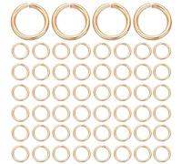 Beebeecraft 600Pcs 18K Gold Plated Jump Rings 8mm 304 Stainless Steel 20 Gauge Single Loop Round Open Jump Rings Connector for Jewellery Making DIY Earring Necklace Bracelet Craft Findings Accessories