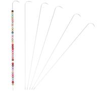 Beebeecraft 6Pcs Bead Spinner Needles Iron Bent Head Beading Needles Curved Beading Needles for Jewelry Bracelet Necklace Making DIY Beading Tools