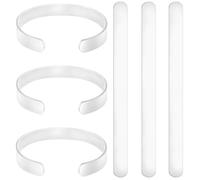 Beebeecraft 6Pcs Metal Bangle Blanks 304 Stainless Steel 3/5 x 6.7 Inch 18 Gauge Cuff Bracelet Blanks for Stamping and Engraving Diy Bracelet Jewelry Making