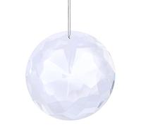 Beebeecraft 74mm Crystal Prism Suncatchers Round Hanging Clear Prism Ornaments Replacements Rainbow Maker with hole for Chandelier Christmas Tree Feng Shui Home Office Garden Wedding Decorations