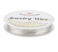 Beebeecraft 98.43 Feet Silver Jewelry Wire 0.6mm/22 Gauge 925 Sterling Silver Plated Copper Wire Dead Soft Round Beading Wire for Jewelry Making Supplies and Craft