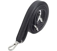 Beebeecraft Bag Strap Replacement, Black Textured PU Leather Long Adjustable Crossbody Replacement Strap with Silver Hardware Swivel Lobster Buckles for Shoulder Bag Making Accessories (72.8~132cm)