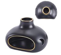 Beebeecraft Palo Santo Stick Holder Burner Black 12x8x3.5cm/0.5x0.3x0.14in Handcrafted Palo Santo Holder Ceramic Incense Burner for Yoga Meditation Aromatherapy Room Home Decorations