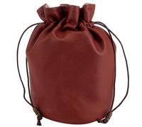Beebeecraft PU Leather Coin Pouch Medieval Drawstring Bag Purse Vintage Middle Ages Portable Renaissance Dice Bag for Cosplay LARP Reenactment Change Holder Organizer Men Women Brown 6.89 x 6.69 inch