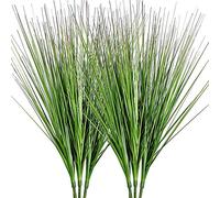 Beebel 27" Artificial Plants Onion Grass Greenery Faux Fake Shrubs Plant Flowers Wheat Grass for House Home Indoor Outdoor Office Room Gardening Indoor Décor 6 Pack