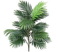 Beebel Artificial Palm Tree Plants 30" Tall UV Resistant Tropical Areca Plant Faux Plants Monstera Leaves Floral Arrangement Safari Leaves Beach Leave Party Suppliers Decorations