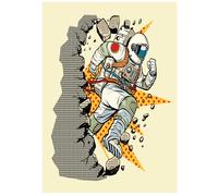 Beebooh Astronaut running through wall birthday card