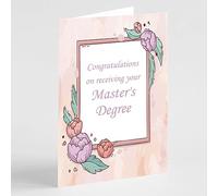 Beebooh cards Floral celebration Passed Master's Degree card