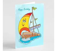 Beebooh cards Happy sailing boat birthday card
