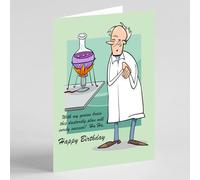 Beebooh cards mad scientist humour birthday card
