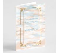 Beebooh cards Ornate framed passed Master's Degree card