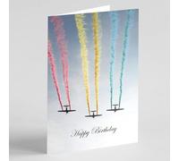 Beebooh cards Planes with coloured smoke birthday card