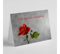 Beebooh cards Red rose sympathy card