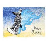 Beebooh cards Snowboarding birthday card