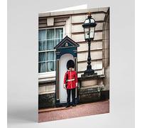 Beebooh cards soldier standing guard at Buckingham Palace blank card