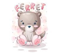 Beebooh Ferret birthday card