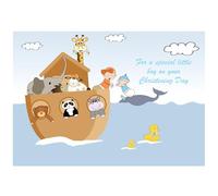 Beebooh Noah's ark boy's Christening card