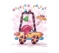 Beebooh Ostrich police birthday card