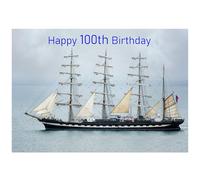 Beebooh sailing boat 100th birthday card