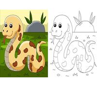 Beebooh Snake colouring birthday card