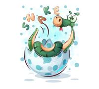 Beebooh Snake hatching birthday card