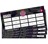 BeeBox Music Match Bingo Game Tickets, 120 Tickets Per Pack (90's Vol1)