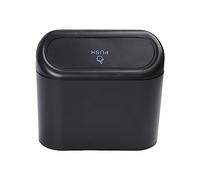 BEEBY Car Trash Bin Hanging Vehicle Garbage Dust Case Storage Box Black ABS Square Pressing Type Trash Can Auto Interior Accessories Car interior Car Interior Trim Strips