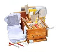 BeeCastle 10-Frame Bee Hives and Supplies Starter Kit,Beehive Kit Dipped in 100% Beeswax,Bee Keeping Supplies-All Beginners Kit Includes Beekeeping Supplies Tool Set and Bee Suit.