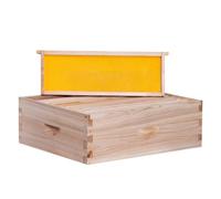 BeeCastle 10 Frame Medium Super Bee Hive Box, Langstroth Honey Bee Hive Include Beehive Frames and Waxed Foundations (Unassembled)