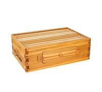 BeeCastle 8 Frame Medium Bee Hive Box, Langstroth Beehive Box Beeswaxed Coated Complete Medium Honey Bee Hive Bee Box with Beehive Frames and Beeswaxed Foundations (Unassembled)