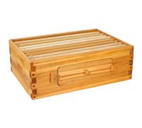 BeeCastle 8 Frame Medium Bee Hive Box, Langstroth Beehive Box Beeswaxed Coated Complete Medium Honey Bee Hive Bee Box with Beehive Frames and Beeswaxed Foundations (Unassembled)