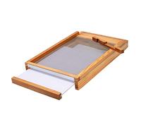 BeeCastle Beehive Screened Bottom Board Dipped in 100% Beeswax,Screened Bottom Board 10 Frame with Solid Wood
