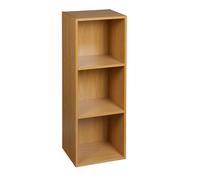 (Beech, 3 Tier) URBN LIVING Wooden Bookcase Storage Shelf