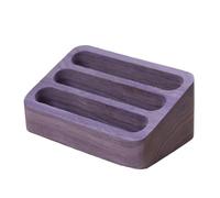 Beech Black Walnut Solid Wood Business Card Holder, Desktop Office Organizer, Card Storage Box, Wooden Business Crd Clip Display, Home Office Desk Accessory For Men Women