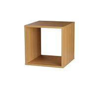 (Beech, Cube) URBN LIVING Wooden Bookcase Storage Shelf
