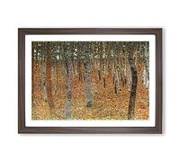 Beech Grove Forest by Gustav Klimt Framed Wall Art Print A2 Walnut