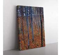 Beech Grove Forest Vol.1 By Gustav Klimt Classic Painting Canvas Wall Art Print Ready to Hang, Framed Picture for Living Room Bedroom Home Office Décor, 76x50 cm (30x20 Inch)