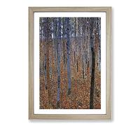 Beech Grove Forest Vol.1 by Gustav Klimt Framed Print | A2 Oak Framed Wall Art | Ready to Hang | Modern Landscape Picture | Living Room Bedroom Lounge Office